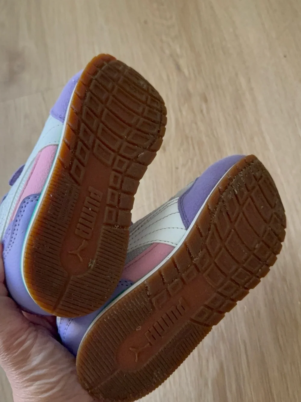 Puma Future Rider Kids - Grey Purple & Pink w/ Velcro Strap